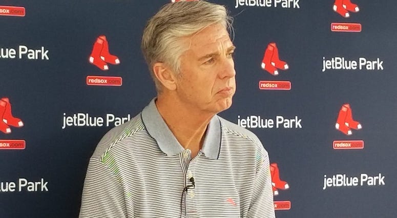 Dave Dombrowski addresses the media