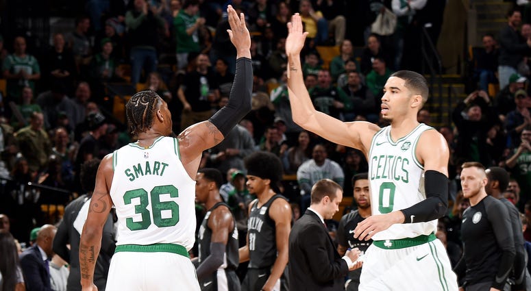 Marcus Smart and Jayson Tatum