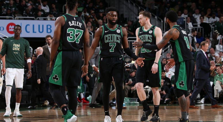 Jaylen Brown and Kyrie Irving