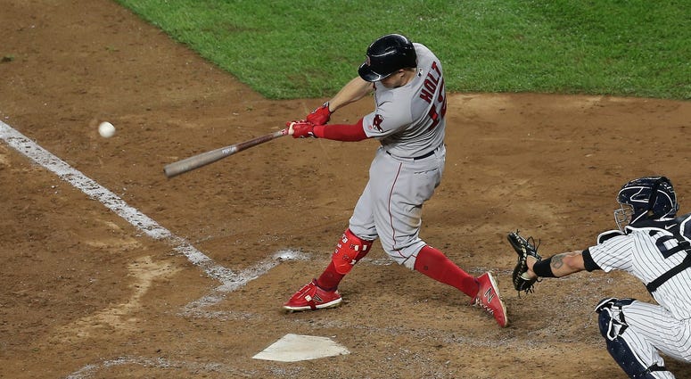 Among Brock Holt's many hits was a two-run triple.