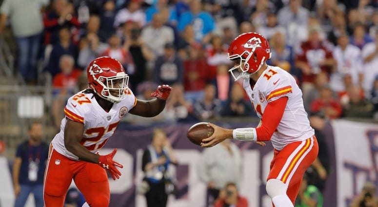 Kareem Hunt killed the Patriots all night, totaling 246 yards from scrimmage and 3 TDs. (USA Today)