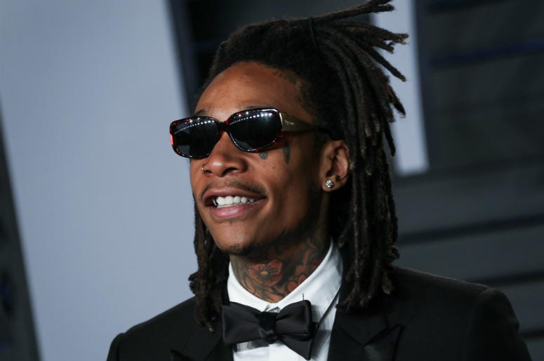 Wiz Khalifa Wiz Khalifa walking on the red carpet at the 2018 Vanity Fair Oscar Party hosted by Radhika Jones held at the Wallis Annenberg Center for the Performing Arts in Beverly Hills on March 4, 2018.