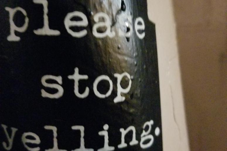 Stop being SOOOO LOUD WHAT?