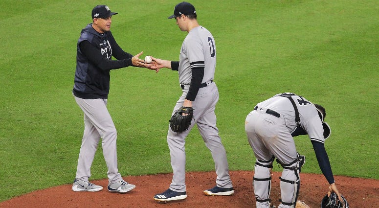 Aaron Boone and Adam Ottavino Aaron Boone and Adam Ottavino