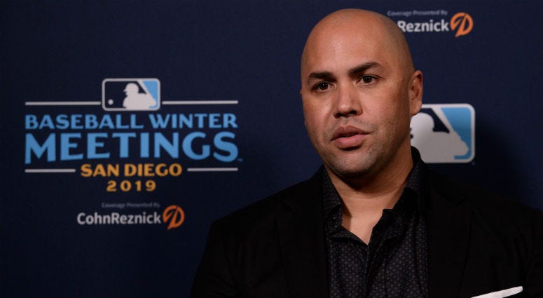 New York Mets manager Carlos Beltran speaks to the media during the MLB Winter Meetings at Manchester Grand Hyatt New York Mets manager Carlos Beltran speaks to the media during the MLB Winter Meetings at Manchester Grand Hyatt
