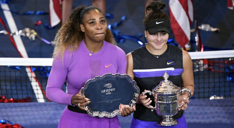 Serena Williams and Bianca Andreescu Serena Williams and Bianca Andreescu