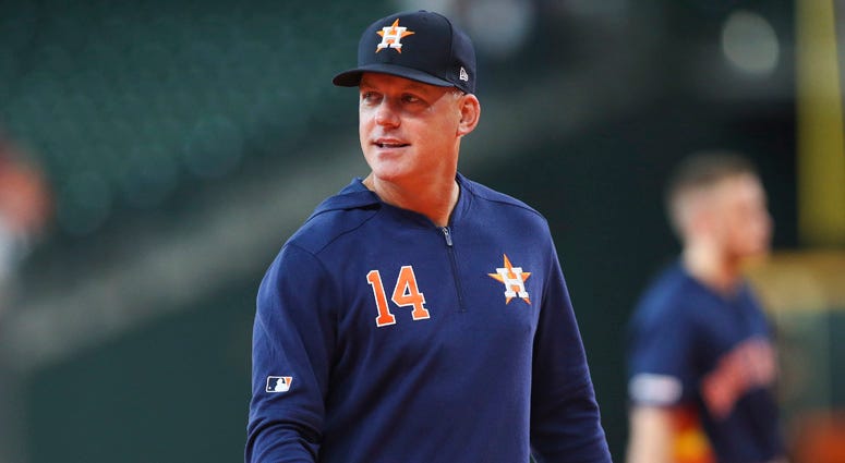 Astros manager AJ Hinch looks on prior to the game against the Oakland Athletics on April 6, 2019, at Minute Maid Park in Houston. Astros manager AJ Hinch looks on prior to the game against the Oakland Athletics on April 6, 2019, at Minute Maid Park in Houston.