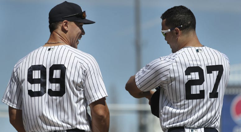 Aaron Judge and Giancarlo Stanton Aaron Judge and Giancarlo Stanton