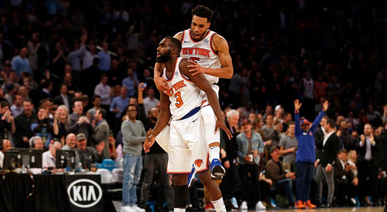 The Knicks' Tim Hardaway Jr. (3) and Courtney Lee The Knicks' Tim Hardaway Jr. (3) and Courtney Lee