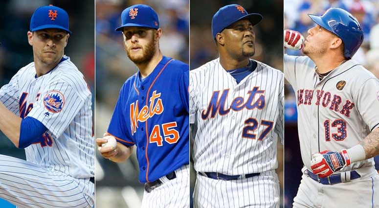 From left, Jacob deGrom, Zack Wheeler, Jeurys Familia and Asdrubal Cabrera From left, Jacob deGrom, Zack Wheeler, Jeurys Familia and Asdrubal Cabrera
