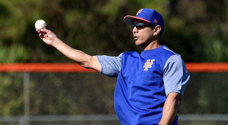 Mets quality-control coach Luis Rojas is seen during spring training at First Data Field in Port St. Lucie, Florida on Feb. 15, 2019. Mets quality-control coach Luis Rojas is seen during spring training at First Data Field in Port St. Lucie, Florida on Feb. 15, 2019.