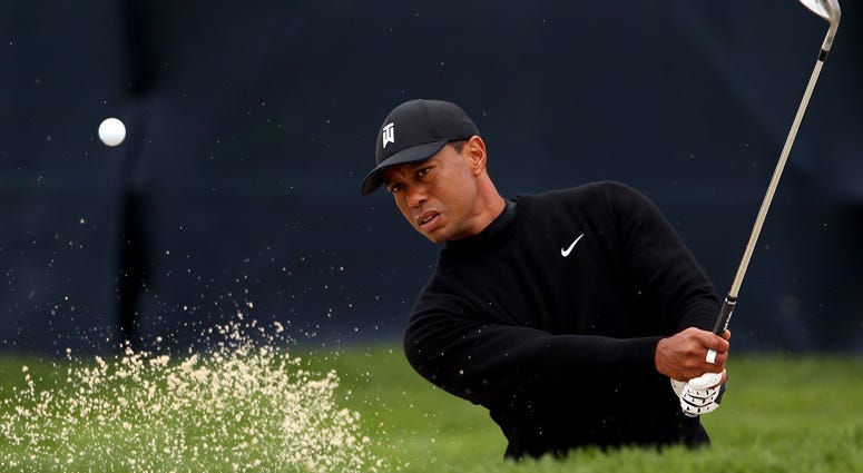 Tiger Woods practices at the range for the PGA Championship on May 14, 2019, at Bethpage Black. Tiger Woods practices at the range for the PGA Championship on May 14, 2019, at Bethpage Black.