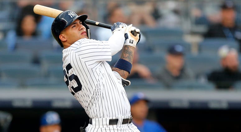 The Yankees' Gleyber Torres follows through on his second-inning home run against the Toronto Blue Jays at Yankee Stadium on June 25, 2019. The Yankees' Gleyber Torres follows through on his second-inning home run against the Toronto Blue Jays at Yankee Stadium on June 25, 2019.