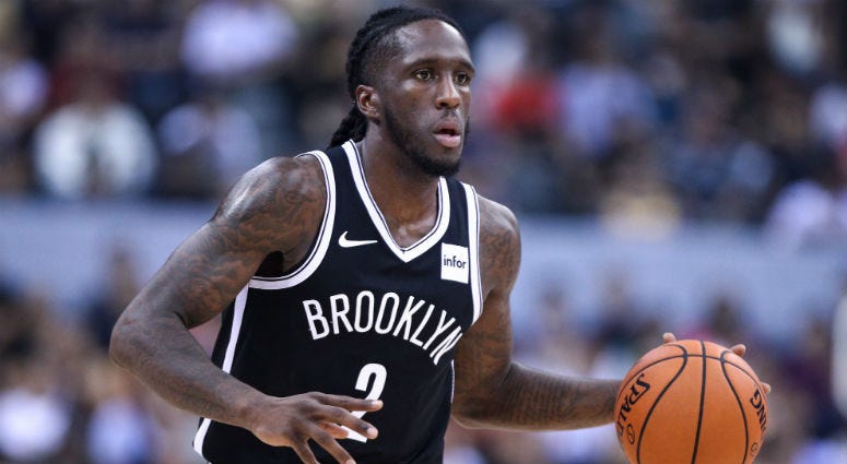SHENZHEN, CHINA - OCTOBER 12: Taurean Prince #2 of the Brooklyn Nets in action during the match against the Los Angeles Lakers during a preseason game as part of 2019 NBA Global Games China at Shenzhen Universiade Center on October 12, 2019 in Shenzhen. SHENZHEN, CHINA - OCTOBER 12: Taurean Prince #2 of the Brooklyn Nets in action during the match against the Los Angeles Lakers during a preseason game as part of 2019 NBA Global Games China at Shenzhen Universiade Center on October 12, 2019 in Shenzhen.