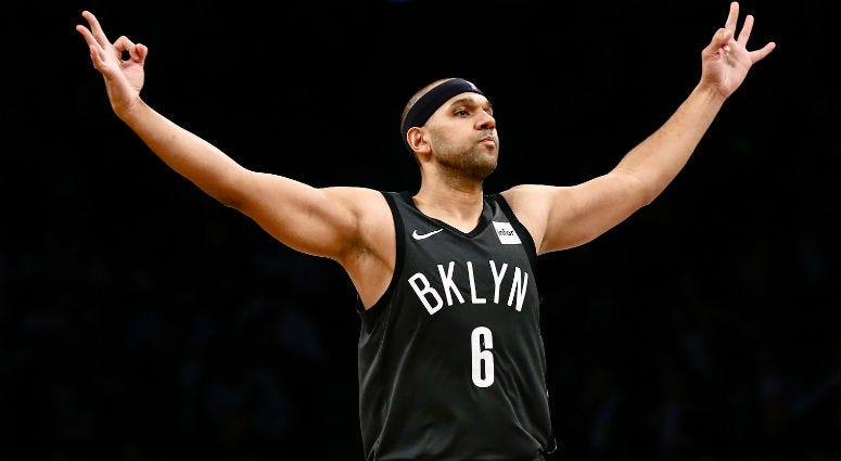 Jared Dudley reacts in the third quarter against the Phoenix Suns at Barclays Center. Jared Dudley reacts in the third quarter against the Phoenix Suns at Barclays Center.
