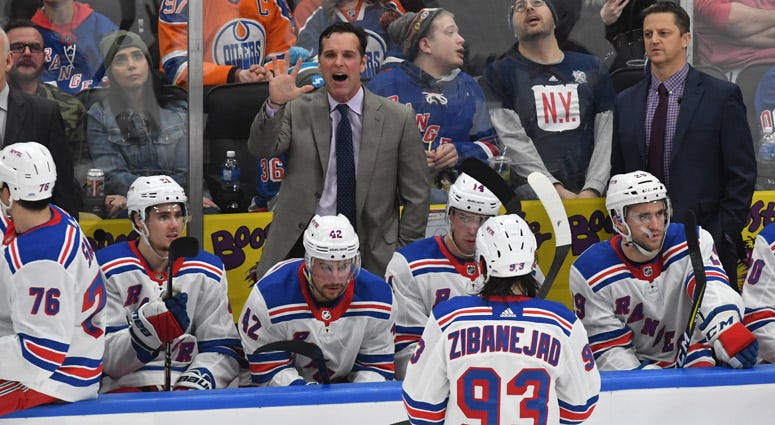 New York Rangers coach David Quinn New York Rangers coach David Quinn