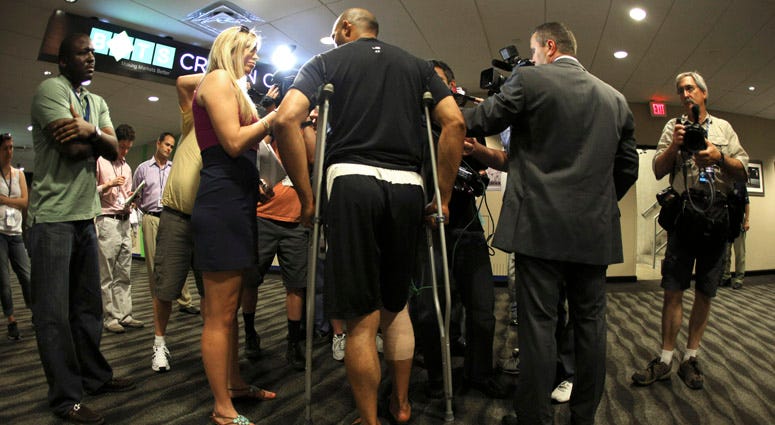 Mariano Rivera is interviewed outside of team's clubhouse on May 4, 2012, at Kauffman Stadium in Kansas City, Missouri. Mariano Rivera is interviewed outside of team's clubhouse on May 4, 2012, at Kauffman Stadium in Kansas City, Missouri.