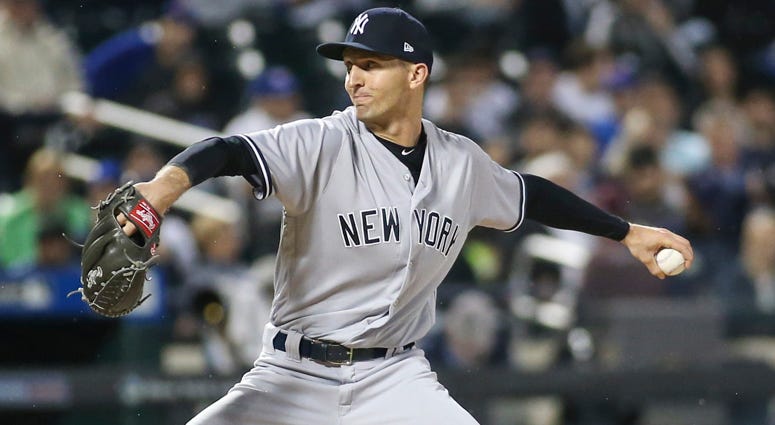 The Yankees' Chasen Shreve pitches against the Mets on June 8, 2018, at Citi Field. The Yankees' Chasen Shreve pitches against the Mets on June 8, 2018, at Citi Field.
