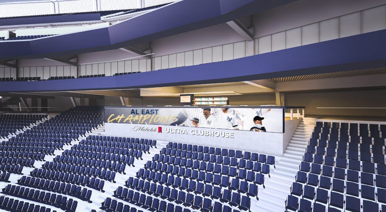 Artist rendering of Michelob ULTRA Clubhouse at Yankee Stadium Artist rendering of Michelob ULTRA Clubhouse at Yankee Stadium