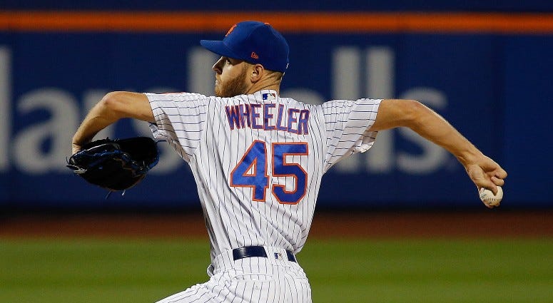 New York Mets starting pitcher Zack Wheeler (45) pitches against the Miami Marlins on Sep 26, 2019 at Citi Field. New York Mets starting pitcher Zack Wheeler (45) pitches against the Miami Marlins on Sep 26, 2019 at Citi Field.