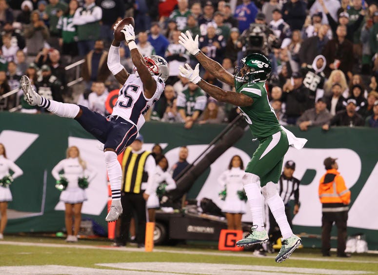 Sam Darnold is intercepted by Terrence Brooks Sam Darnold is intercepted by Terrence Brooks
