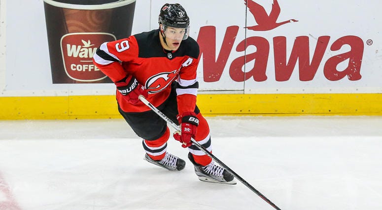 New Jersey Devils left wing Taylor Hall New Jersey Devils left wing Taylor Hall
