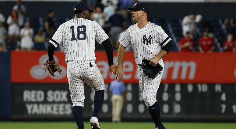 Didi Gregorius and Brett Gardner Didi Gregorius and Brett Gardner