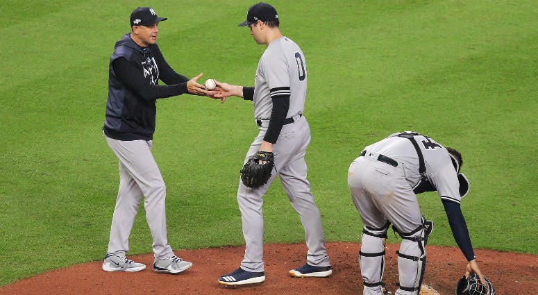Aaron Boone and Adam Ottavino Aaron Boone and Adam Ottavino