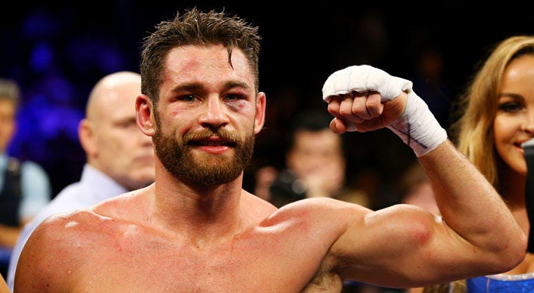 Chris Algieri celebrates defeating Erick Bone after their welterweight bout on Dec. 5, 2015 in Brooklyn. Chris Algieri celebrates defeating Erick Bone after their welterweight bout on Dec. 5, 2015 in Brooklyn.