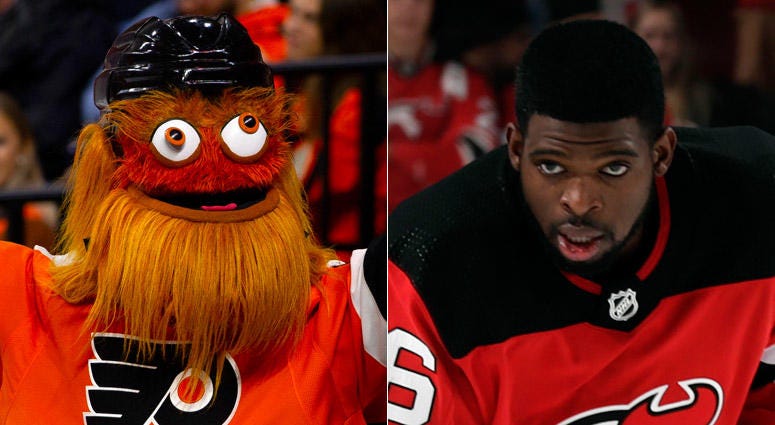 P.K. Subban and Gritty P.K. Subban and Gritty