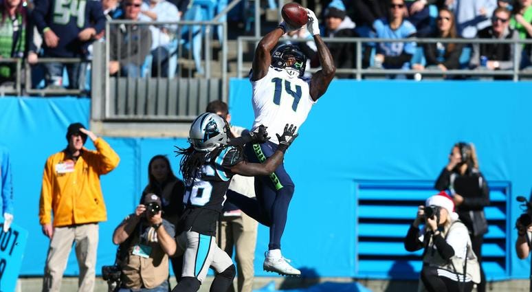 Donte Jackson gives up a touchdown to DK Metcalf