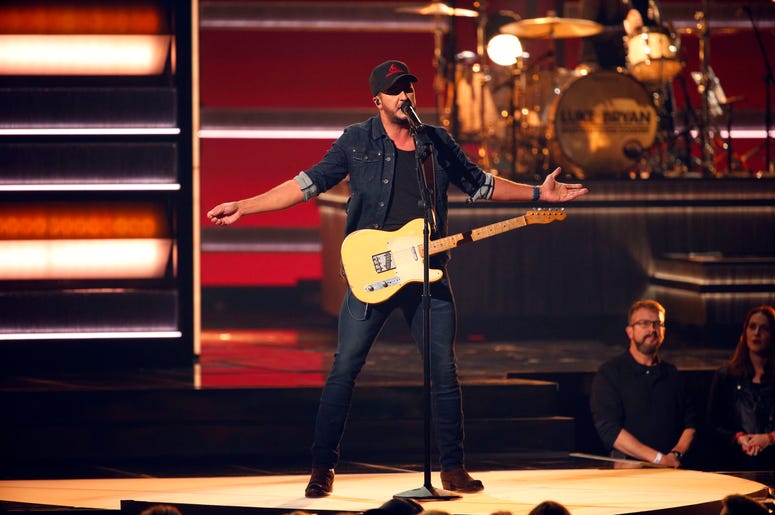Luke Bryan appears on the 52nd Annual CMA Awards at the Bridgestone Arena on November 14, 2018 in Nashville, Tennessee Luke Bryan appears on the 52nd Annual CMA Awards at the Bridgestone Arena on November 14, 2018 in Nashville, Tennessee