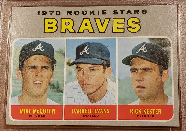 1970 Braves Rookie Stars card