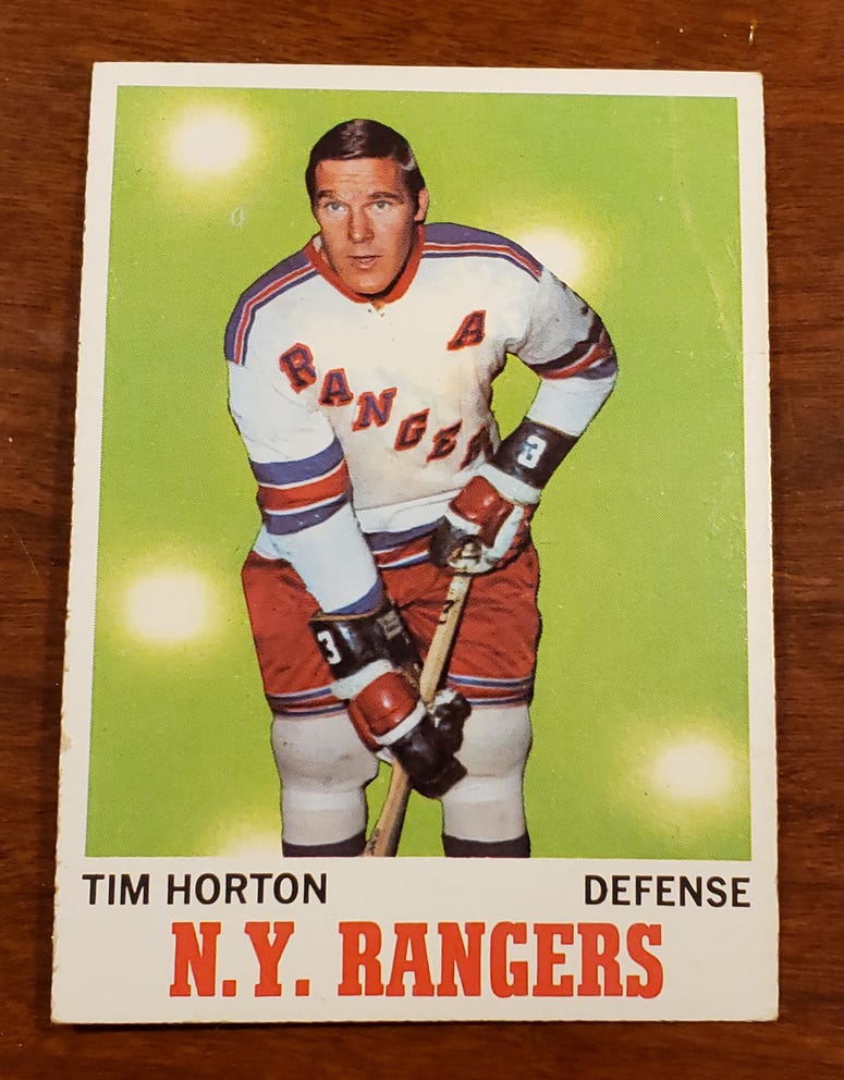 1970-71 Topps No. 59 Tim Horton card