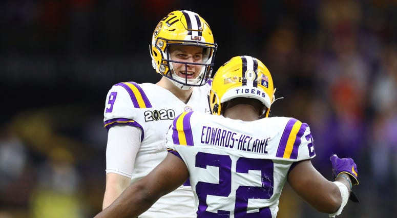 Joe Burrow and Clyde Edwards-Helaire