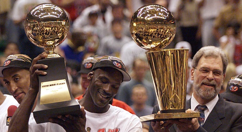 Michael Jordan and Phil Jackson