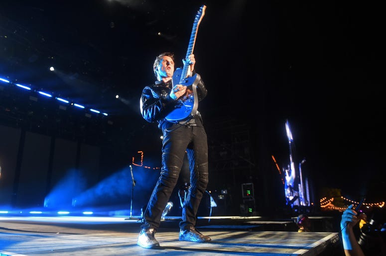 Muse performs at the Bonnaroo Music and Arts Festival. Muse performs at the Bonnaroo Music and Arts Festival.