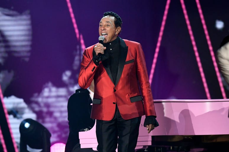 Smokey Robinson In Red Suit