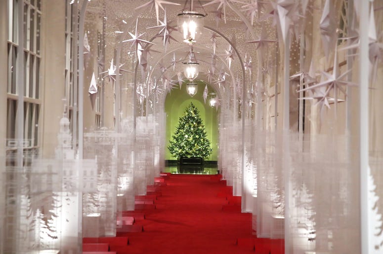 The White House is decked out for Christmas. The White House is decked out for Christmas.