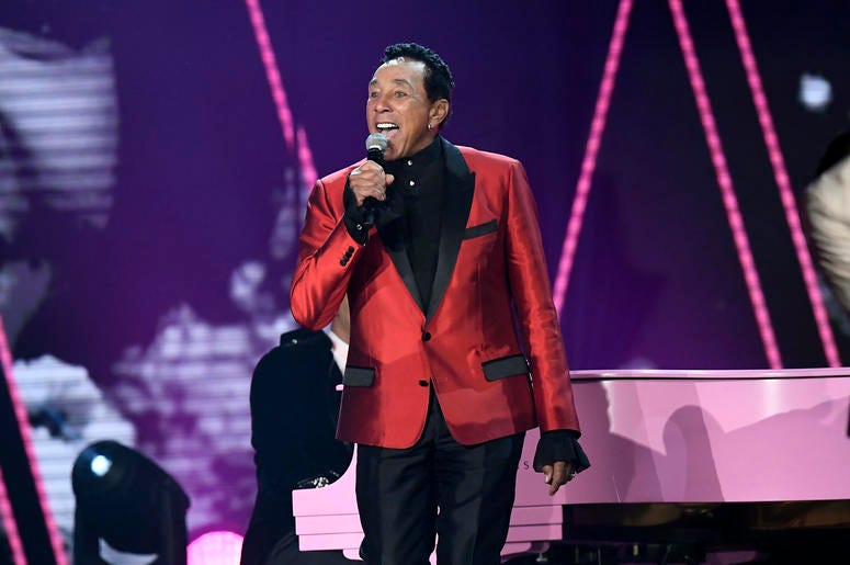 Smokey Robinson In Red Suit