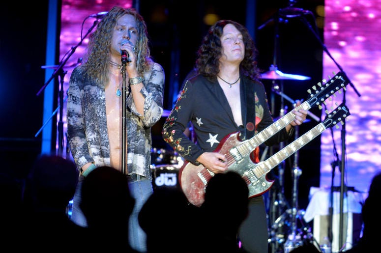 Two Members Of Led Zeppelin 2 On Stage