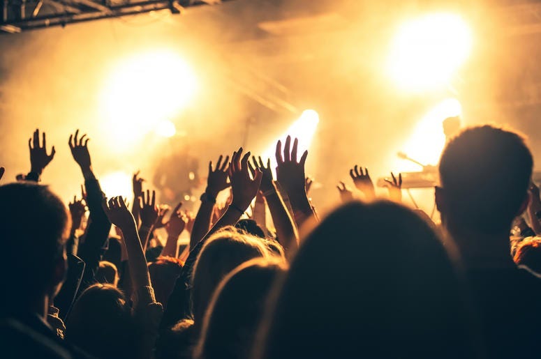 Crowd with Hands Up