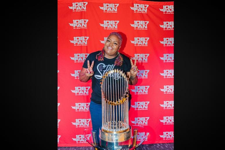 WPGC'S Poet loved that trophy magic. WPGC'S Poet loved that trophy magic.