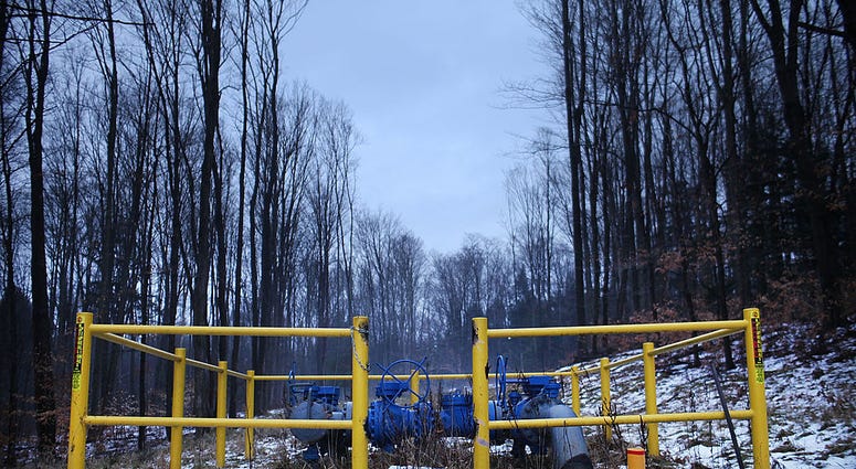 A Cabot Oil and Gas natural gas valve is viewed at a hydraulic fracturing site on January 17, 2012 in Springville, Pennsylvania. Hydraulic fracturing, also known as fracking, A Cabot Oil and Gas natural gas valve is viewed at a hydraulic fracturing site on January 17, 2012 in Springville, Pennsylvania. Hydraulic fracturing, also known as fracking,