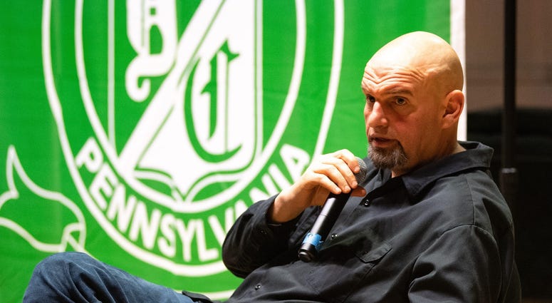 Lt. Gov. John Fetterman acted as a conversation moderator while residents voiced their opinions on the legalization of recreational marijuana. I