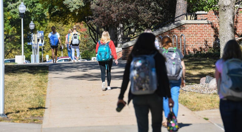 Students live and work on campus on Wednesday, October 7, at Augustana University in Sioux Falls. Augustana C