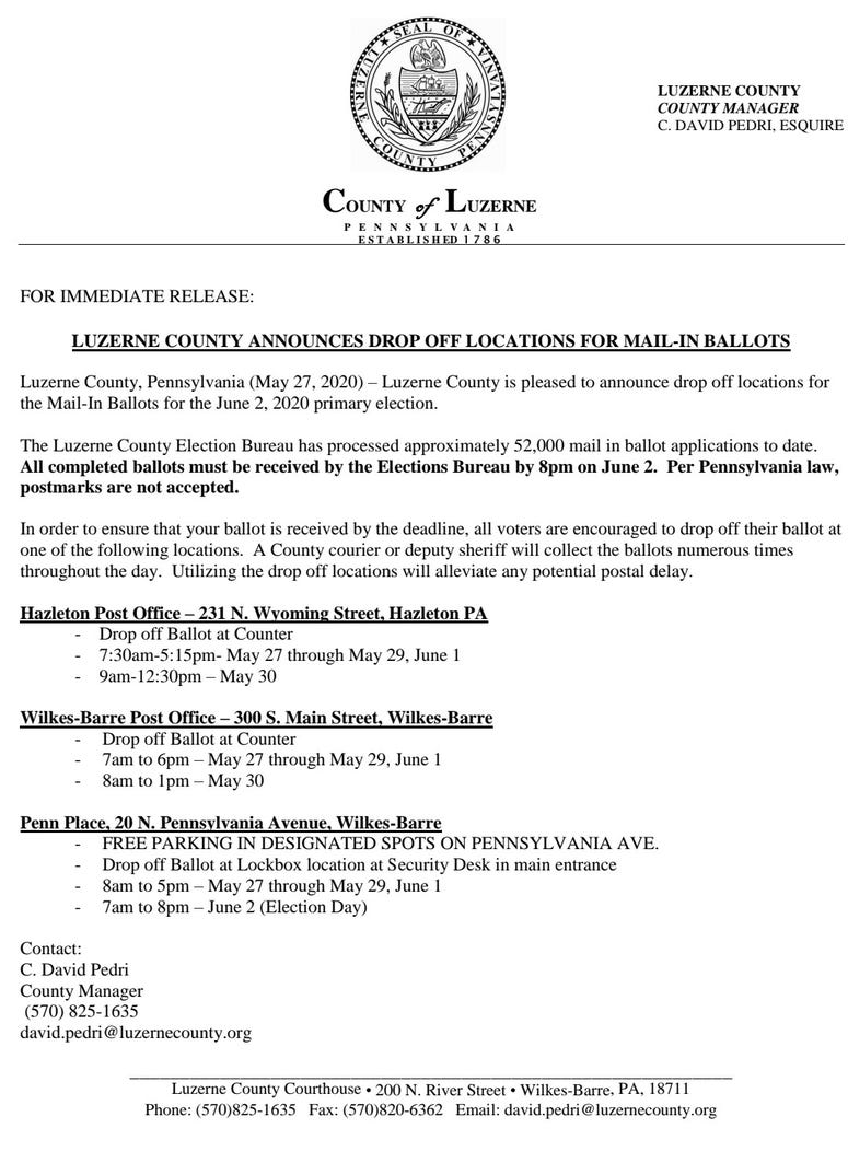 Luz. County news release