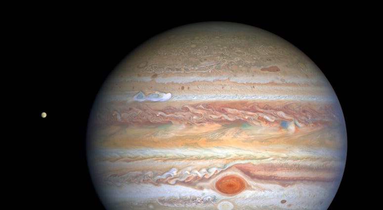 Jupiter, enticing moon Europa star in new Hubble photo | WILK-FM