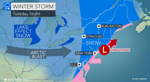 Tuesday night forecast Tuesday snow