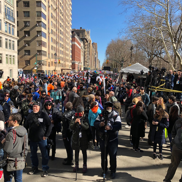 Demonstrators at the March for Our Lives Rally in New York City Demonstrators at the March for Our Lives Rally in New York City